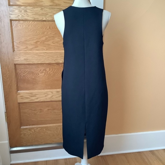 BABATON Louie Black Crepe Deep V-Neck Sheath Dress Size 4 - Picture 4 of 14